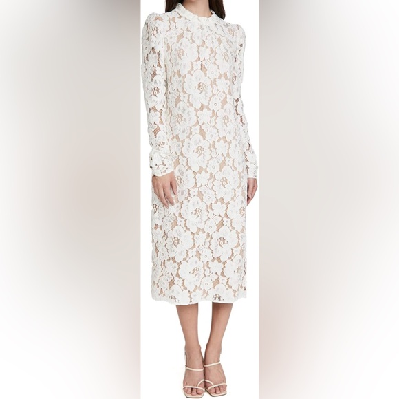 Wayf Emma Midi Lace Dress M - Picture 10 of 10